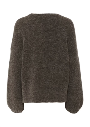 Alpha slit pullover Chestnut Melange Gestuz 